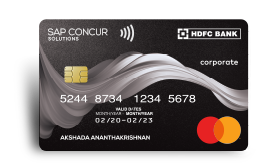HDFC Bank & SAP Concur Solutions Black Corporate Credit Card